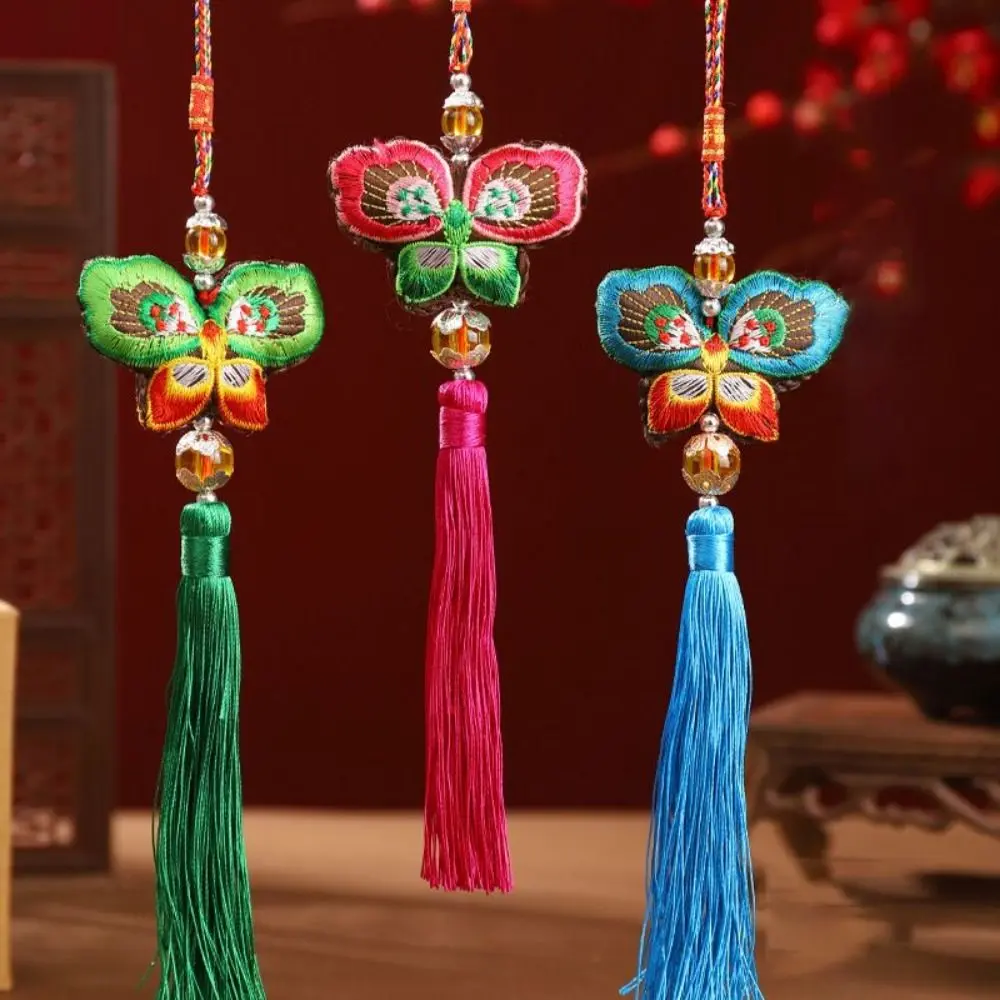 Ancient Style Butterfly Sachet Ornaments Handmade Butterfly Shape Dragon Boat Festival Mugwort Sachet Embroidery Craft