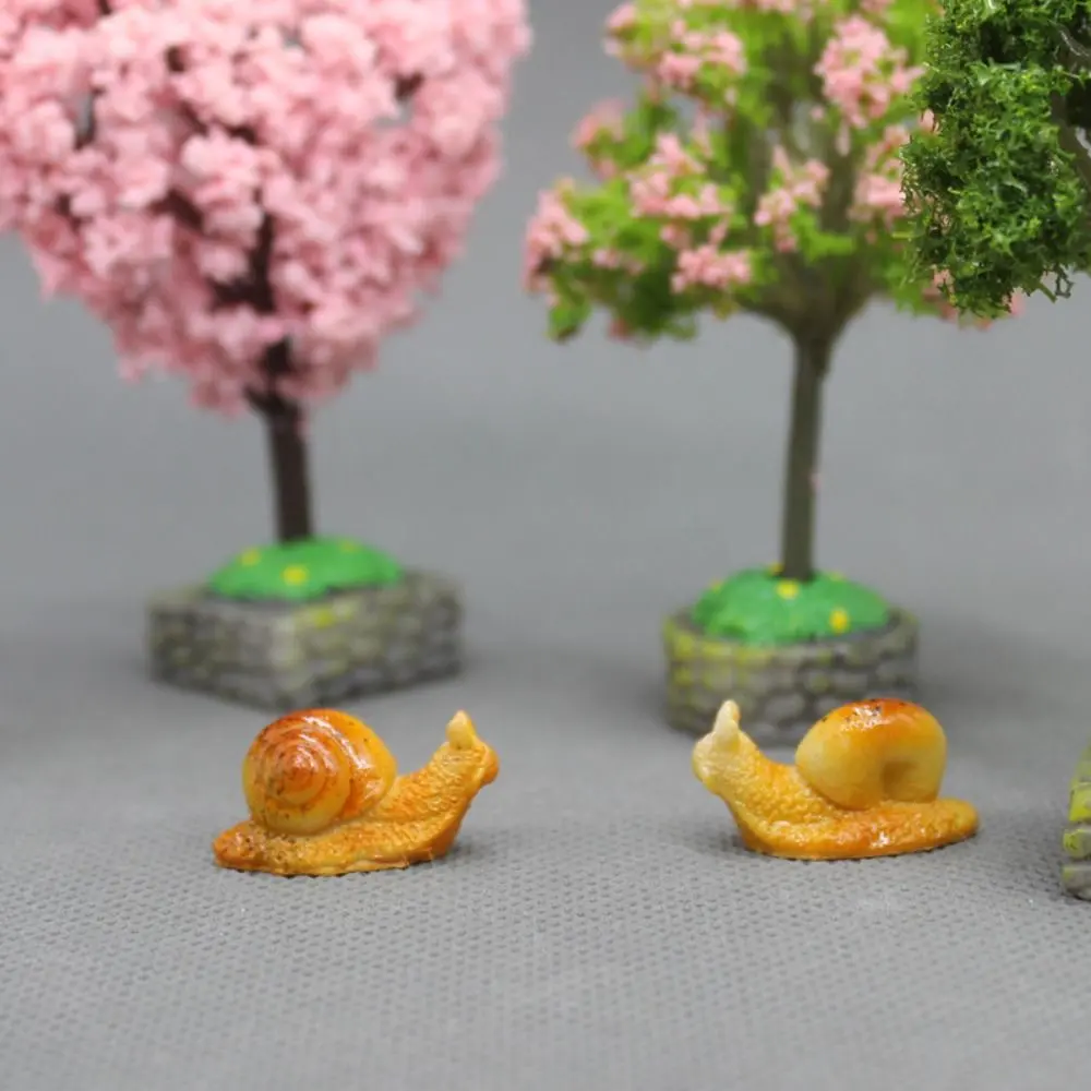 Creative Micro Landscape Succulent Handicraft Garden Decoration Fairy Snail Ornament Resin Craft Snail Model Miniature Figurine