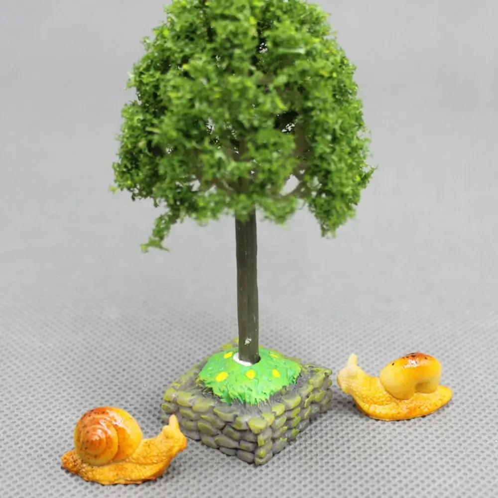 Creative Micro Landscape Succulent Handicraft Garden Decoration Fairy Snail Ornament Resin Craft Snail Model Miniature Figurine