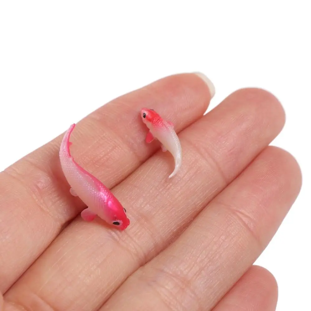 DIY Soft Goldfishes Models Handmade Simulation Fish Tank Ornament 1:12 Mini Fish Miniature Landscaping Props