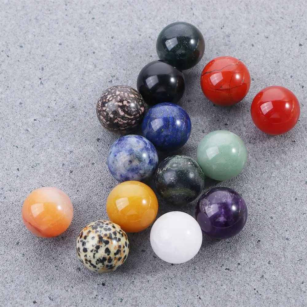 Home Decor Reiki Healing Energy Gemstones Crafts Spiritual Fluorite Amethyst Ball Crystal Spheres Quartz Stone Assorted Crystal