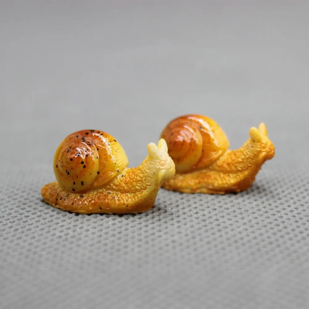 Creative Micro Landscape Succulent Handicraft Garden Decoration Fairy Snail Ornament Resin Craft Snail Model Miniature Figurine
