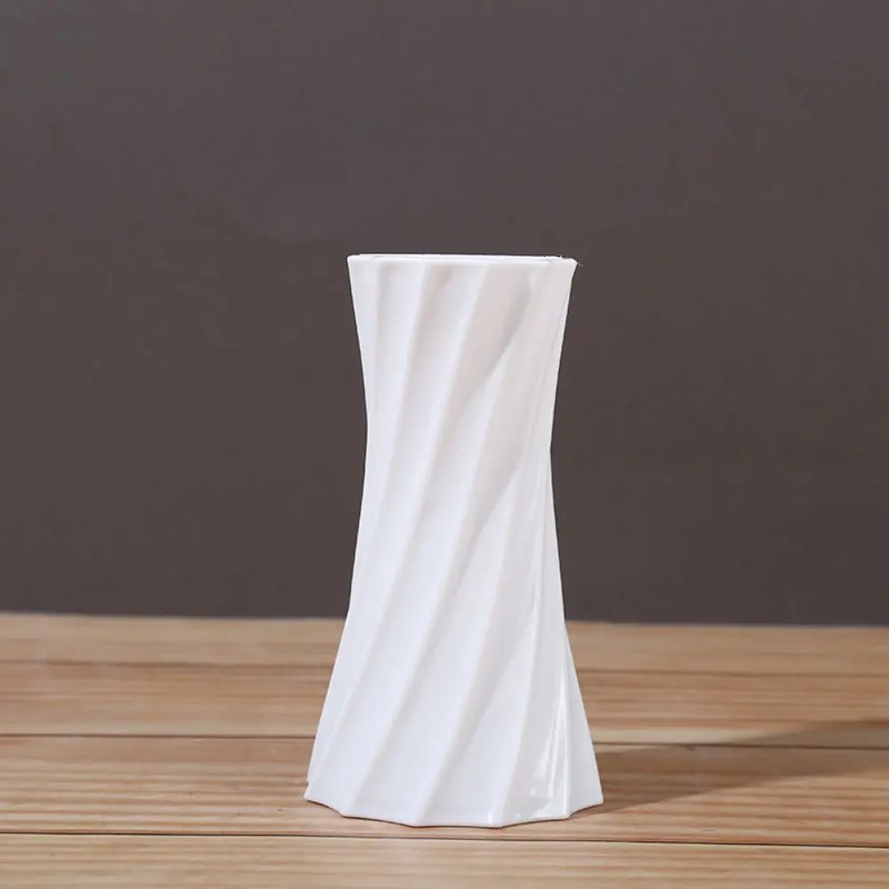 Plastic Plastic Colored Vase Durable Smooth Handcrafted Flower Pot Break-resistant Potted Container Ornaments Wedding Decor