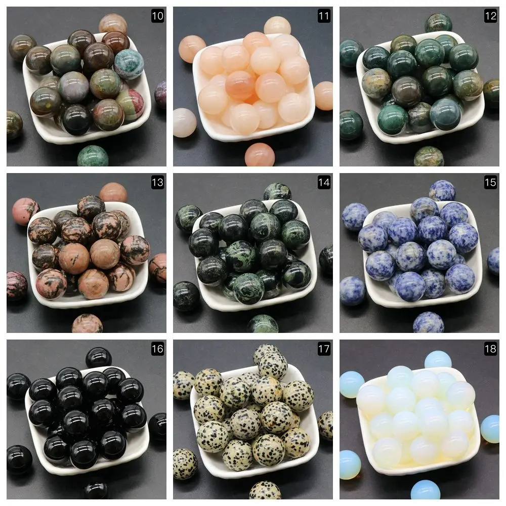 Home Decor Reiki Healing Energy Gemstones Crafts Spiritual Fluorite Amethyst Ball Crystal Spheres Quartz Stone Assorted Crystal
