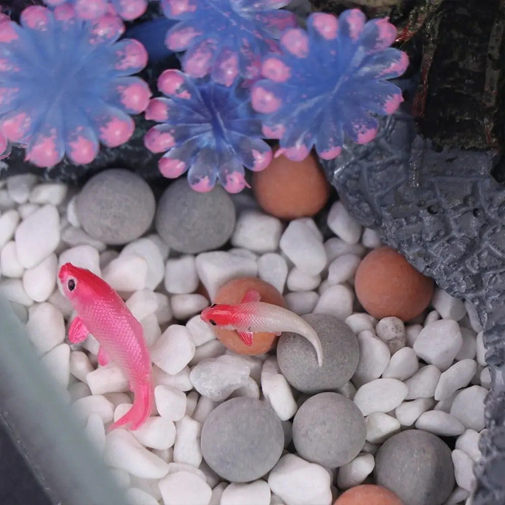 DIY Soft Goldfishes Models Handmade Simulation Fish Tank Ornament 1:12 Mini Fish Miniature Landscaping Props