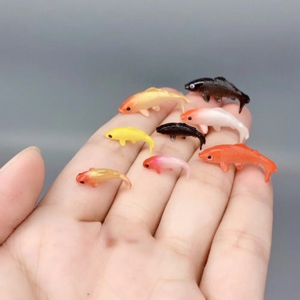 DIY Soft Goldfishes Models Handmade Simulation Fish Tank Ornament 1:12 Mini Fish Miniature Landscaping Props