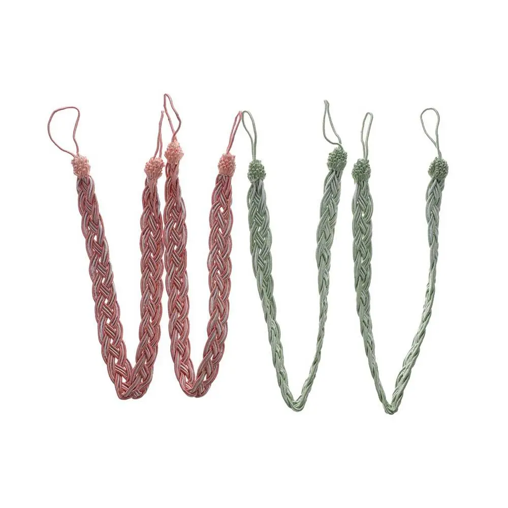 2Pcs/se Elegant Braided Braided Curtain Tiebacks Satin Rope Simple Curtain Buckle Straps Polyester Classic Home Decor