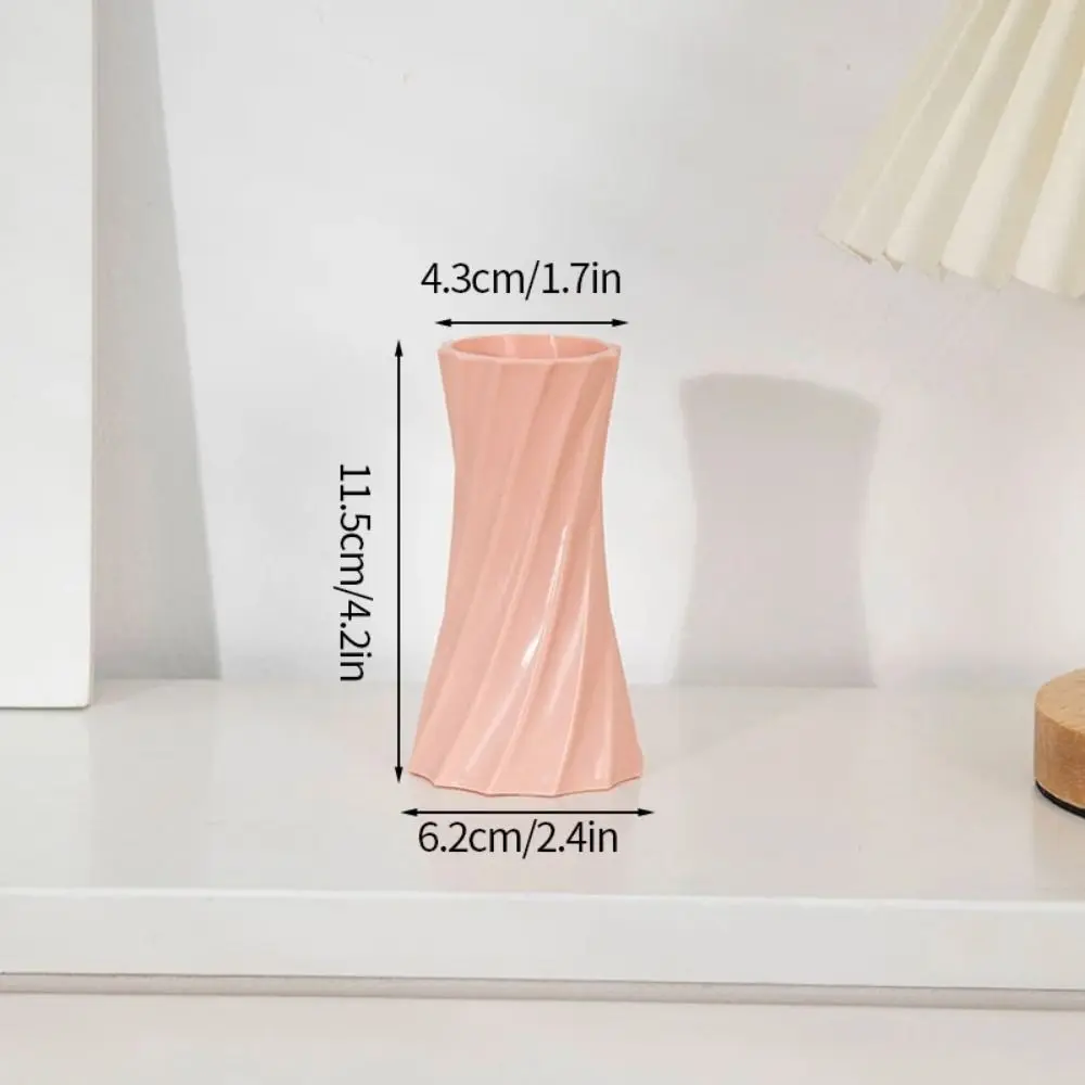 Plastic Plastic Colored Vase Durable Smooth Handcrafted Flower Pot Break-resistant Potted Container Ornaments Wedding Decor