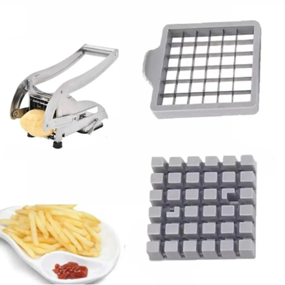 Stainless Steel Manual Potato Cutter Blade 36/64 Hole Square French Fries Slicer Blade Rust-proof Durable