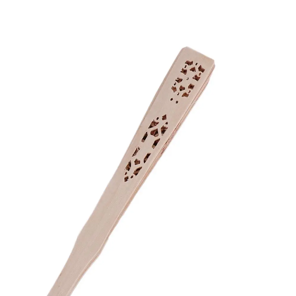 Punched Wood Fan Handle Hand Fan Sandalwood Fan Folding Fans Hollow Dance Hand Fans Photo Prop Tool Hand Held Flower Fans