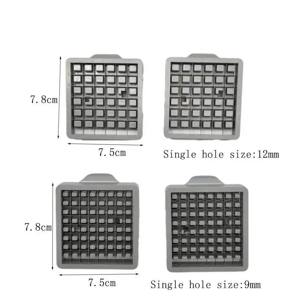 Stainless Steel Manual Potato Cutter Blade 36/64 Hole Square French Fries Slicer Blade Rust-proof Durable