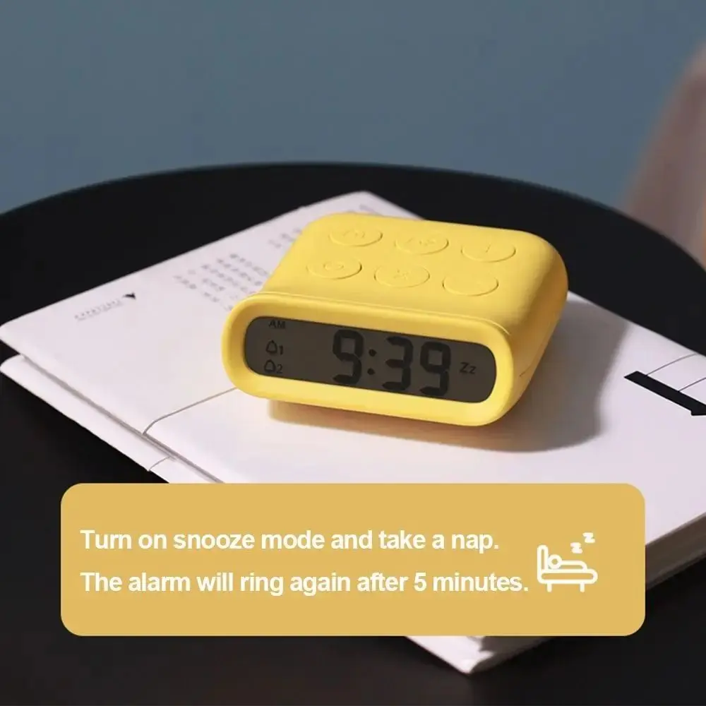 Gifts Creative Small Alarm Clock Simple Battery Powered Cooking Timer Mini Portable Alarm Clock Room Decor