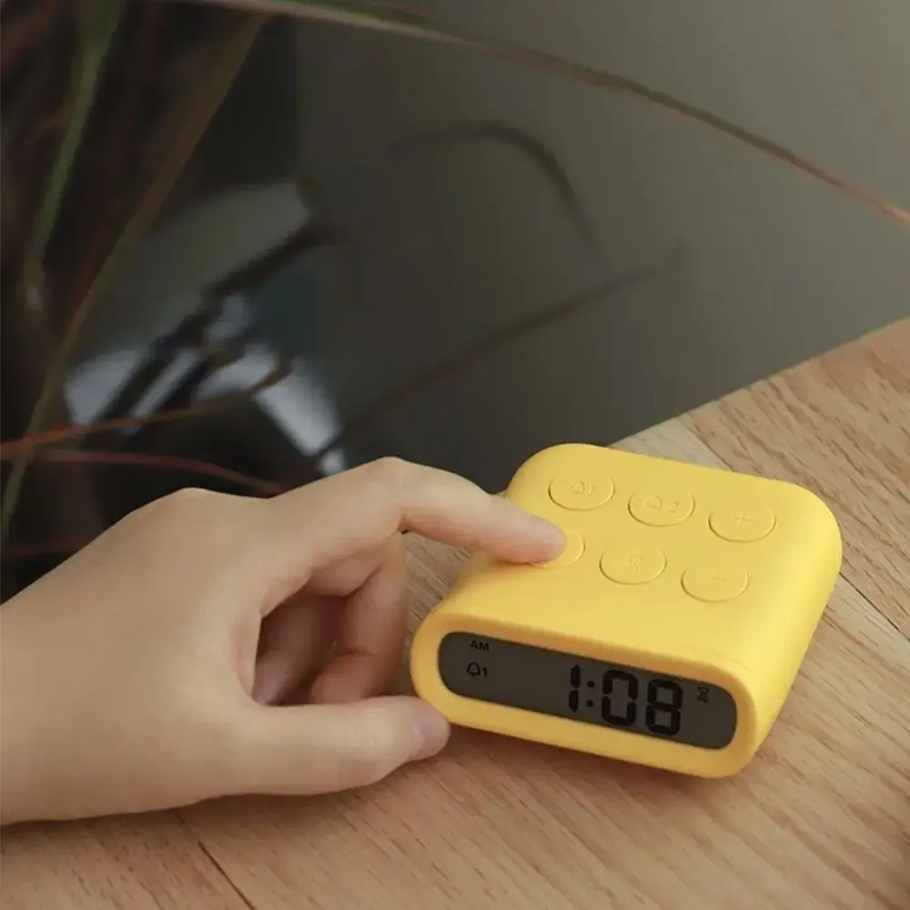 Gifts Creative Small Alarm Clock Simple Battery Powered Cooking Timer Mini Portable Alarm Clock Room Decor
