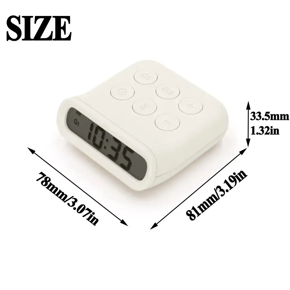 Gifts Creative Small Alarm Clock Simple Battery Powered Cooking Timer Mini Portable Alarm Clock Room Decor