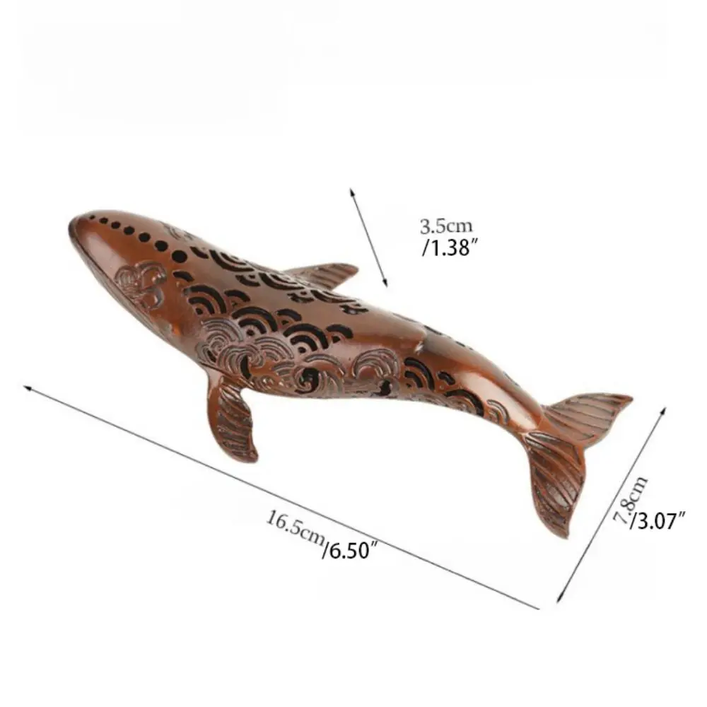 Alloy Craft Whale Aromatherapy Furnace Hollow Design Cute Little Whale Ornament Handmade Antique Incense Stove Home Decor