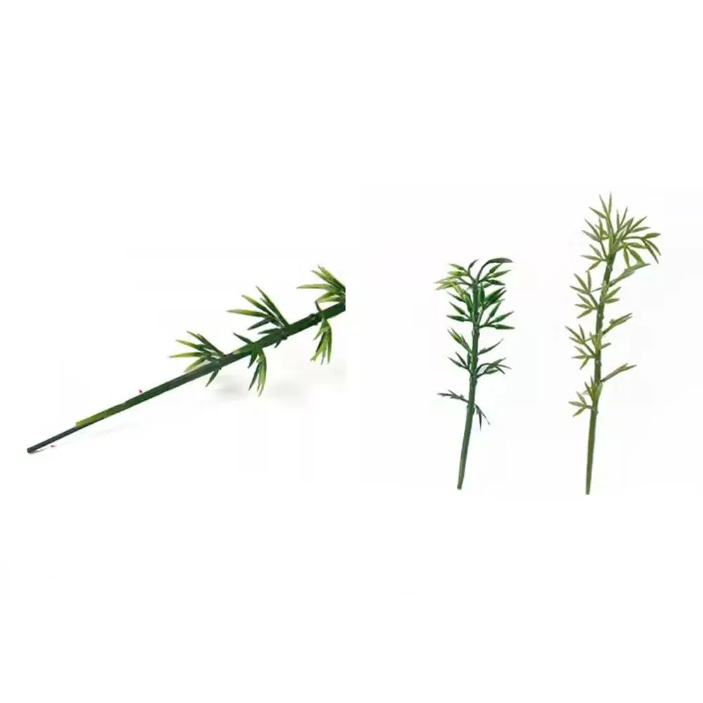 10pcs Plastic Miniature Bamboo Tree Artificial Simulated Sand Table Model Reusable Small Simulation Green Plants Party