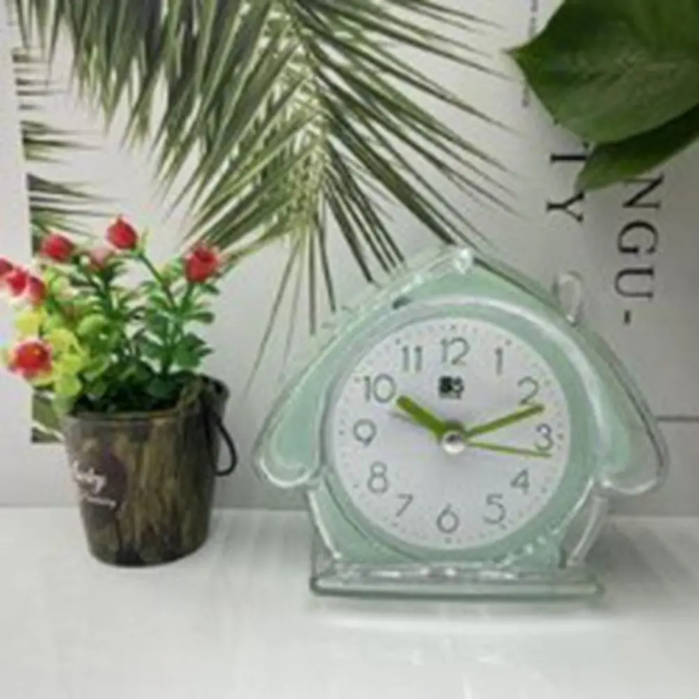 Desk Clock Easy to Carry House Alarm Clock With Light Cute Desktop Mute Clock House Shape Student Alarm Clock Desktop