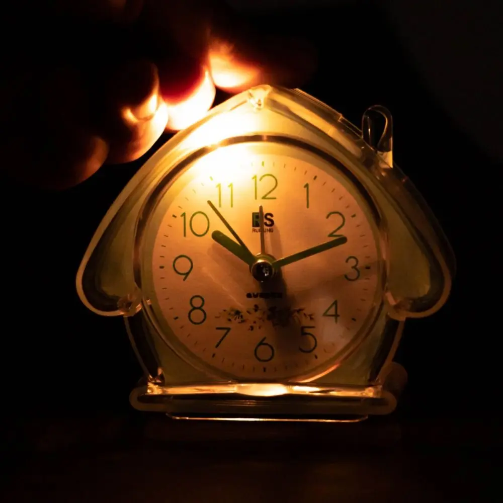 Desk Clock Easy to Carry House Alarm Clock With Light Cute Desktop Mute Clock House Shape Student Alarm Clock Desktop