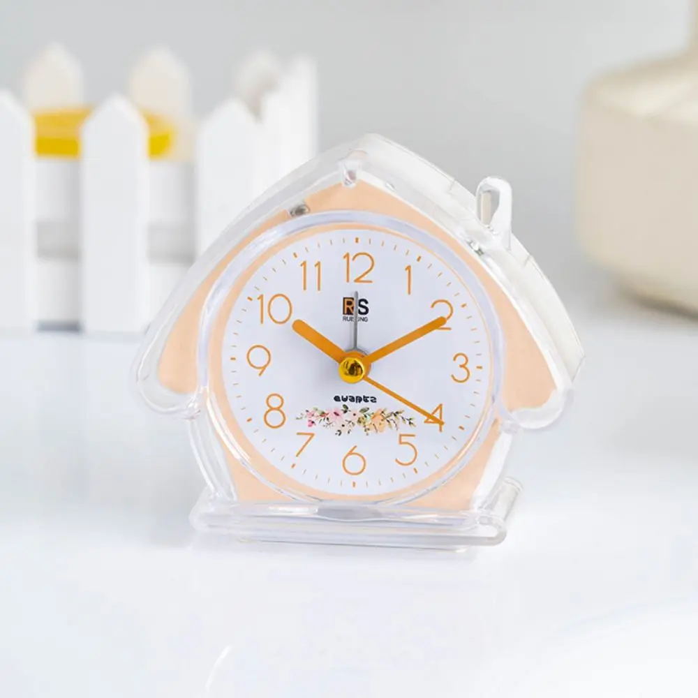 Desk Clock Easy to Carry House Alarm Clock With Light Cute Desktop Mute Clock House Shape Student Alarm Clock Desktop