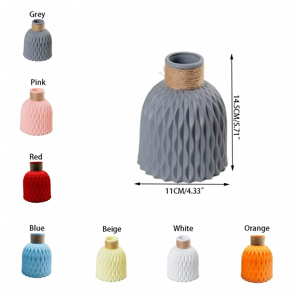 Pineapple Pattern Pineapple Pattern Vase Anti-fall Plastic Plastic Flower Vase Modern Desktop Vase Ornaments Flower Arrangement