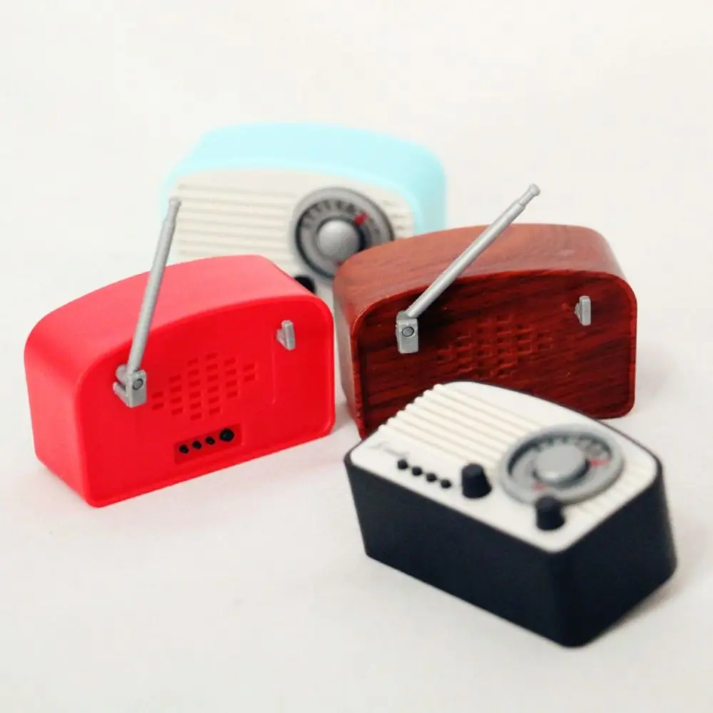Funny Plastic Simulation Radio Model Mini 1:12 Radio Miniatures Retro Dollhouse Accessories Home Decoration