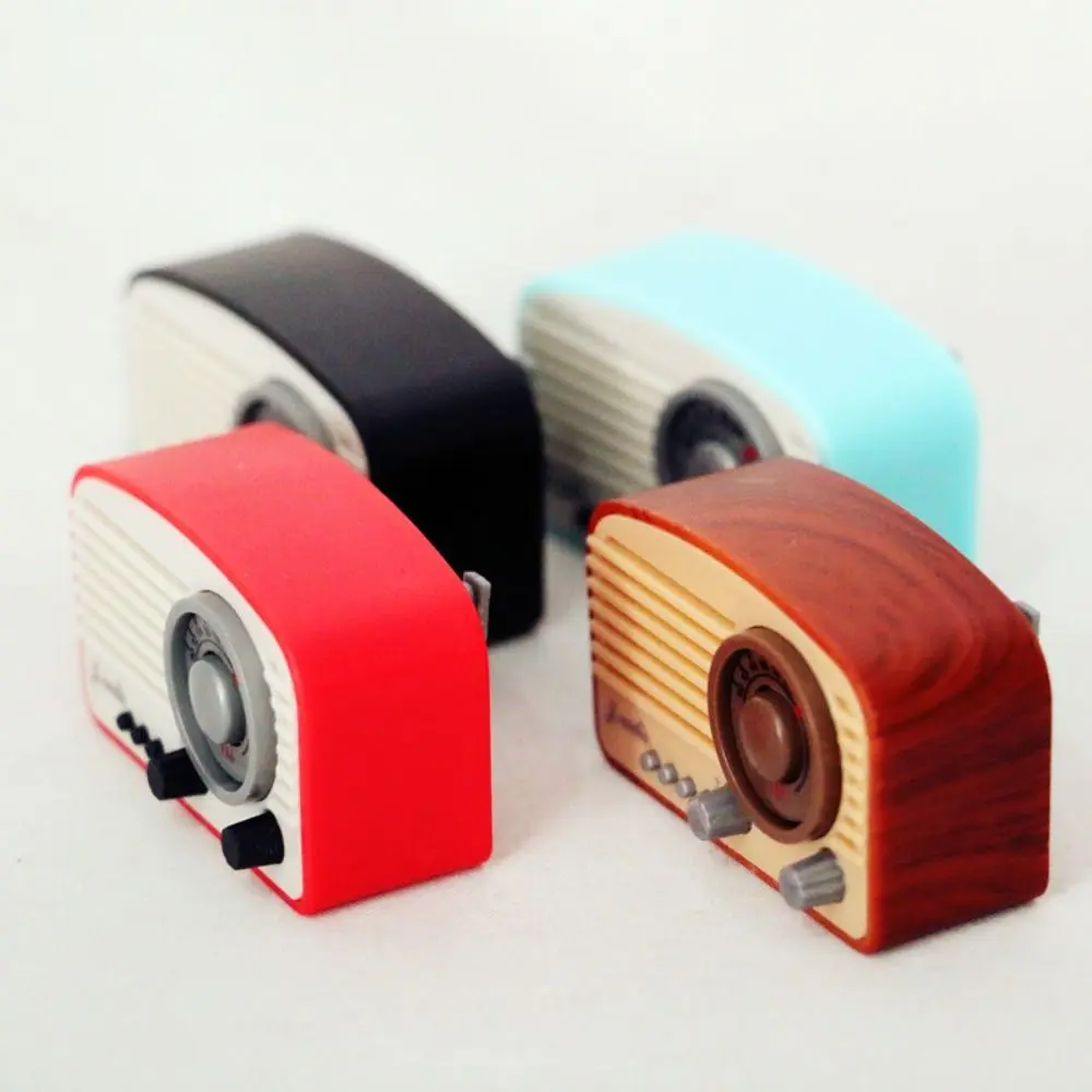 Funny Plastic Simulation Radio Model Mini 1:12 Radio Miniatures Retro Dollhouse Accessories Home Decoration