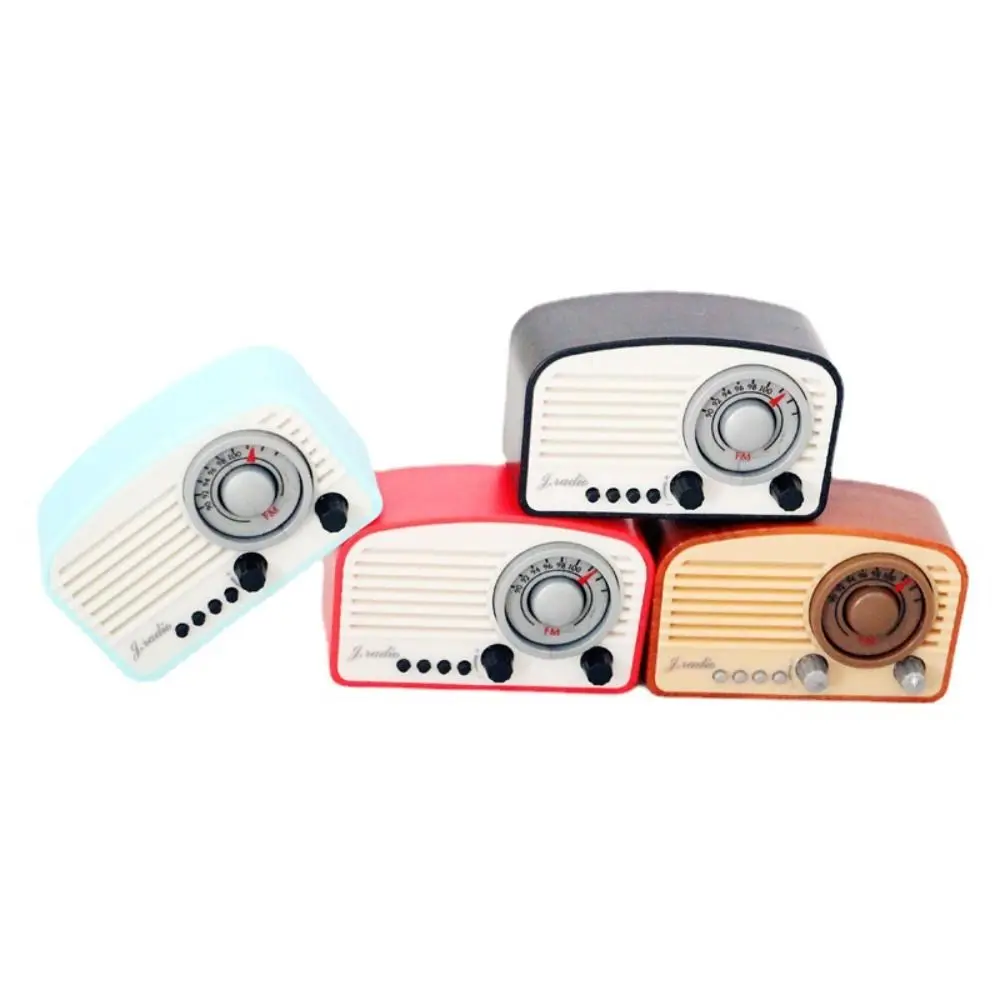 Funny Plastic Simulation Radio Model Mini 1:12 Radio Miniatures Retro Dollhouse Accessories Home Decoration