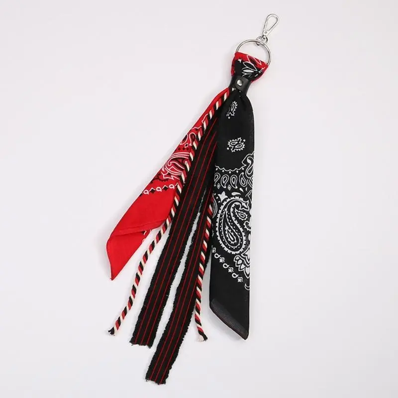 652F Kerchief Pendant Pants Chain Rock Ribbon Bikers Headscarf Waist Keychain Wallet Jeans Hiphop Pants Belt for Women