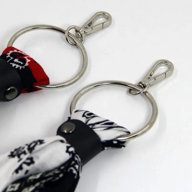 652F Kerchief Pendant Pants Chain Rock Ribbon Bikers Headscarf Waist Keychain Wallet Jeans Hiphop Pants Belt for Women
