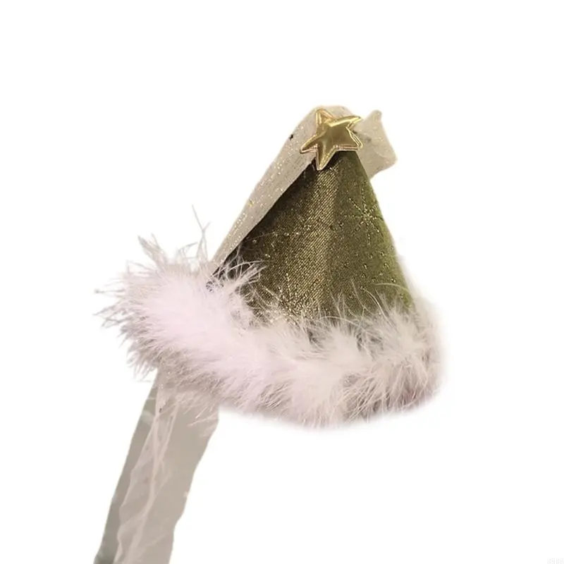652F Christmas Hat Hair Clip Beautiful Girls Hair Hairpins Soft Hat Styles Hair Pin for Kids and Adults Accessories