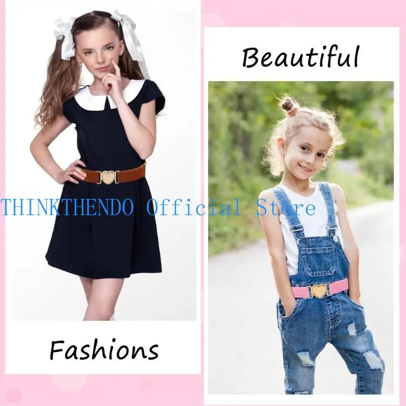 39BB Children Waist Belt Fashion Elastic Waistband Little Girls Waist Shaping Belts