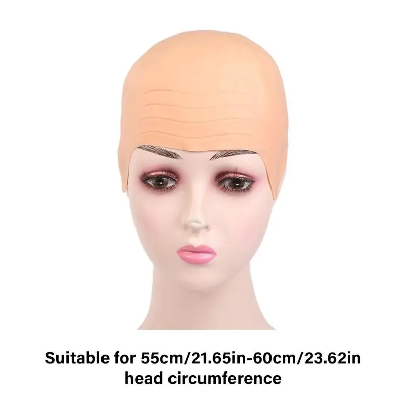 652F Halloween Bald Caps Vinyls Bald Caps Bald Caps Cosplay Accessories for Halloween Christmas Party Decor Unisex