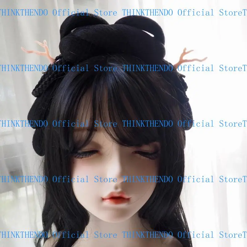 652F Dragon Horn Hair Clips for Girls Cosplay Duckbill Clip Female Hair Styling Accessories for Thin Hair Vintage Headdress