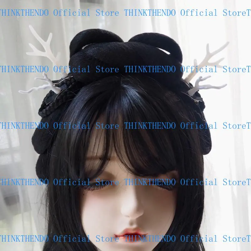 652F Dragon Horn Hair Clips for Girls Cosplay Duckbill Clip Female Hair Styling Accessories for Thin Hair Vintage Headdress