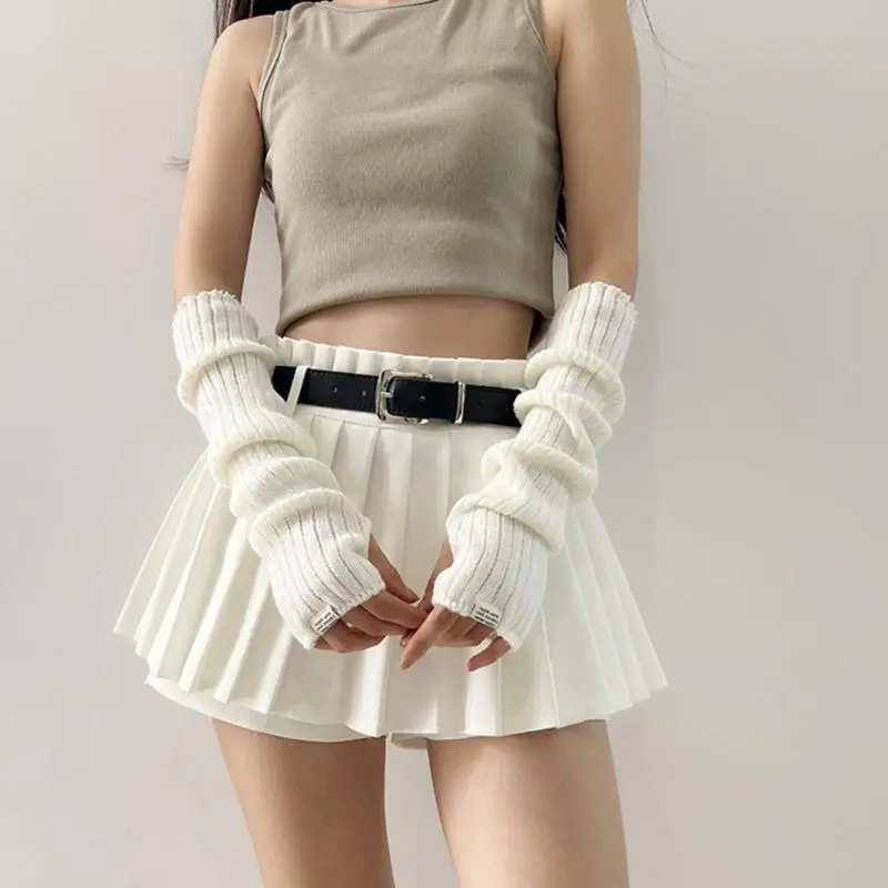 652F Popular Arm Warmers Arm Covers Anime Party Fingerless Long Gloves for Dancing Party Arm Sleeves Teens Girl Arm Cover
