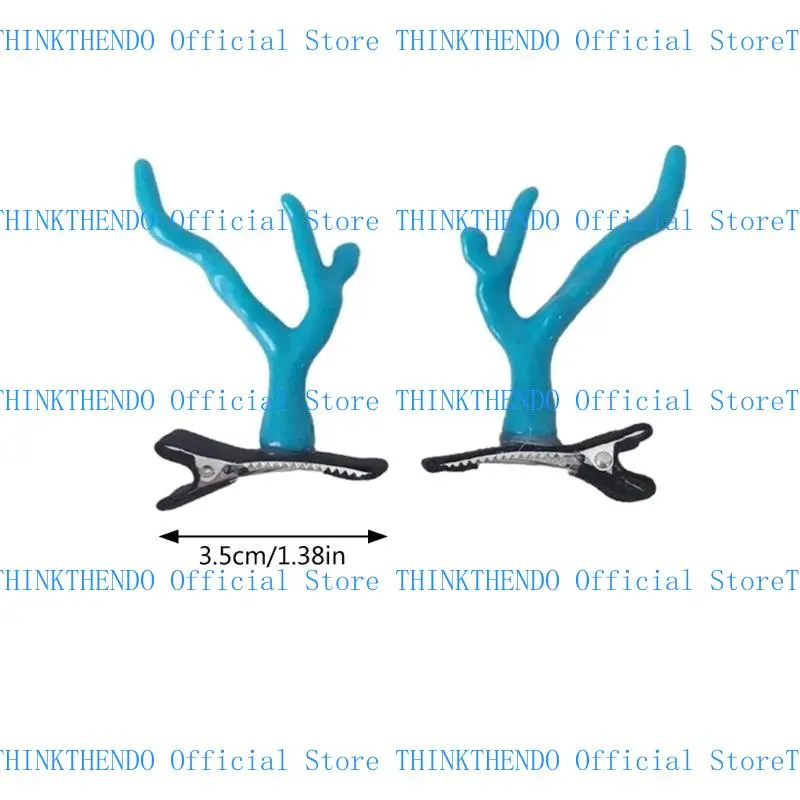652F Dragon Horn Hair Clips for Girls Cosplay Duckbill Clip Female Hair Styling Accessories for Thin Hair Vintage Headdress
