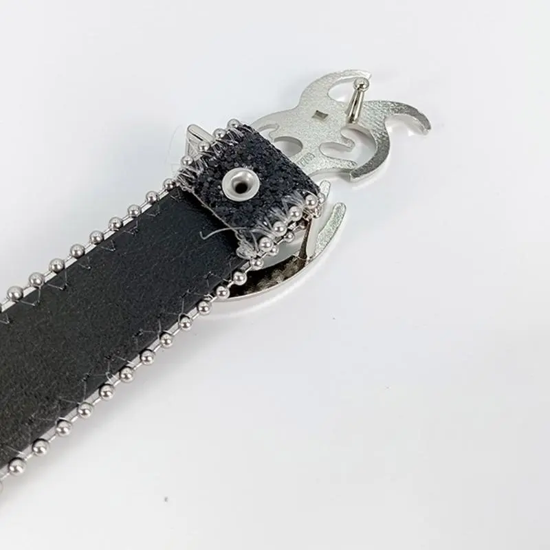 652F Metal Buckle Belt for Adult Shimmering Sequined Waistband All Matching Waist Belt for Formal Daily Waist Ornament