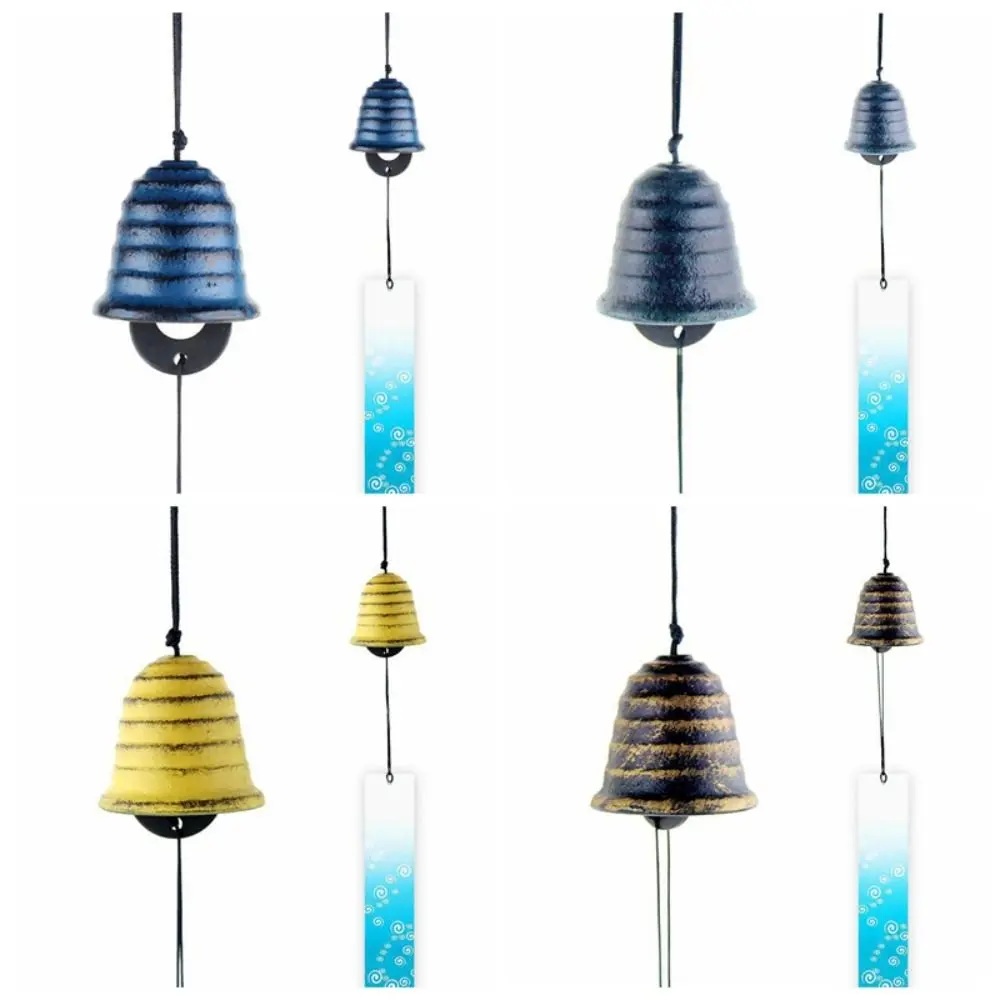 Hanging Wall Decor Cast Iron Wind Chimes Creative Simple Blessing Bell Vintage Ornaments Bell Outdoor