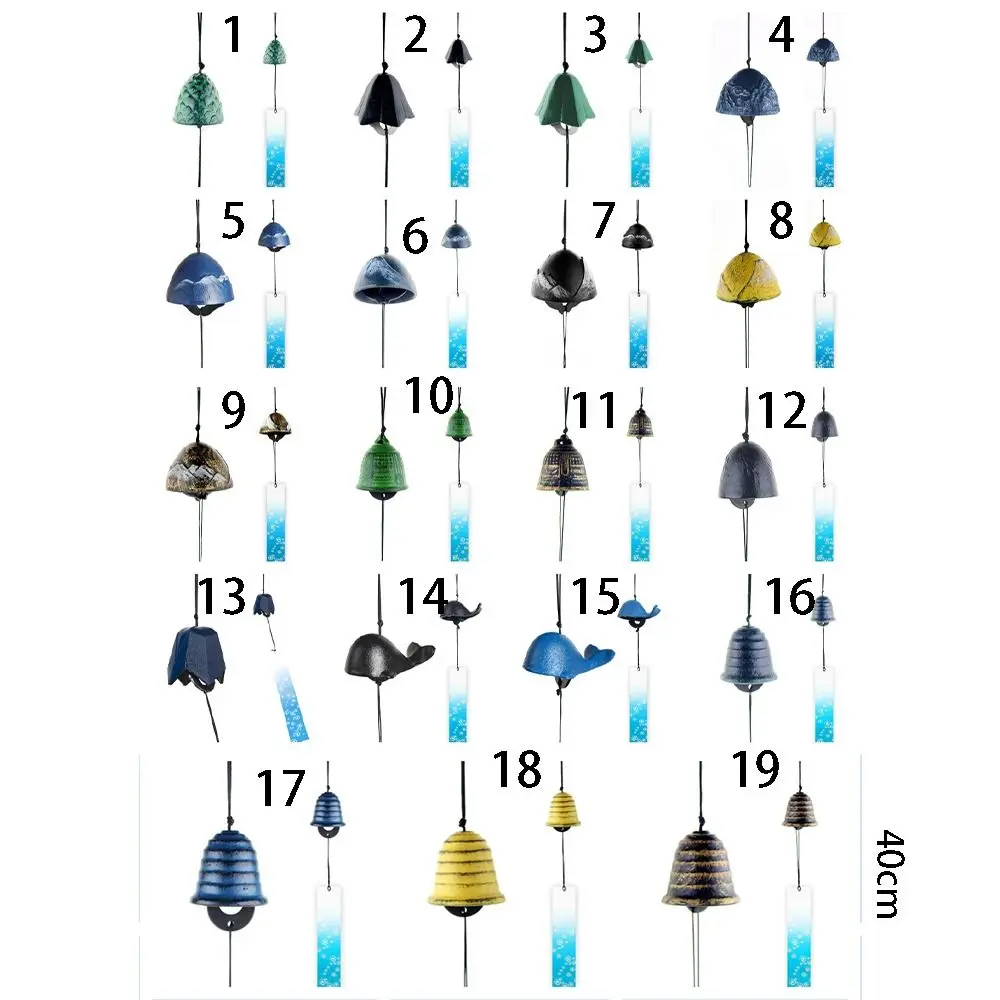 Hanging Wall Decor Cast Iron Wind Chimes Creative Simple Blessing Bell Vintage Ornaments Bell Outdoor