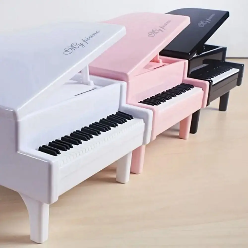 Desk Ornament Mini Piano Modeling Piggy Bank Piano Shape Cute Simulation Piano Coin Box Cartoon Coin Storage Jar Home Decor