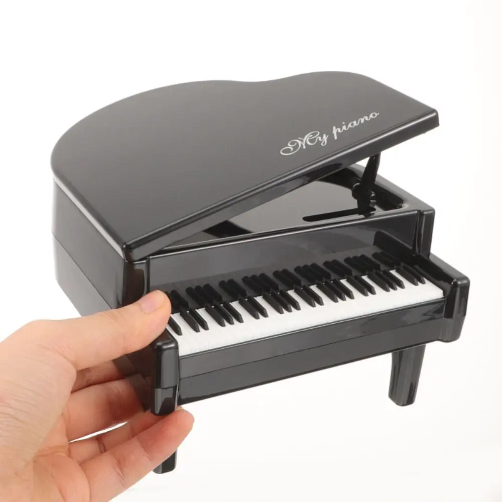 Desk Ornament Mini Piano Modeling Piggy Bank Piano Shape Cute Simulation Piano Coin Box Cartoon Coin Storage Jar Home Decor