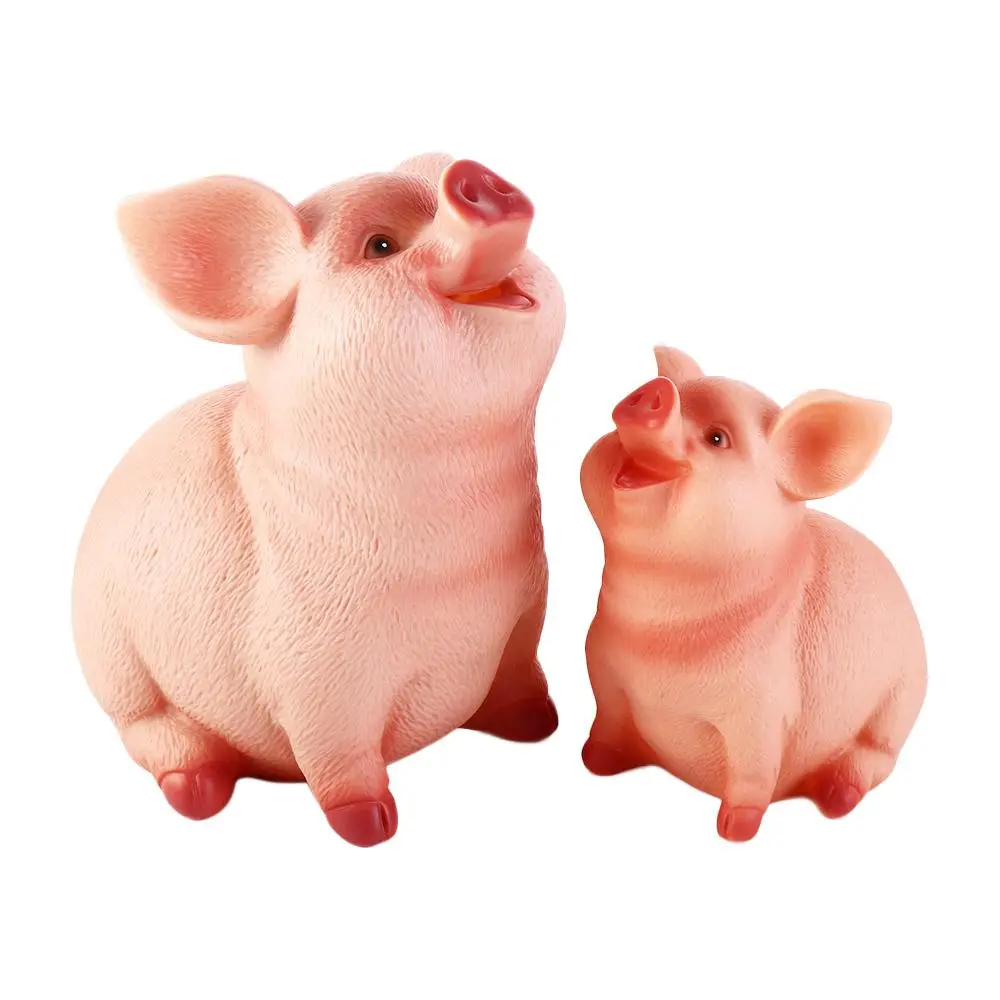 Cute 1Pcs Children Toys Ornament Birthday Gift Pig Shaped Coins Storage Box Pig Statues Money Box Piggy Bank