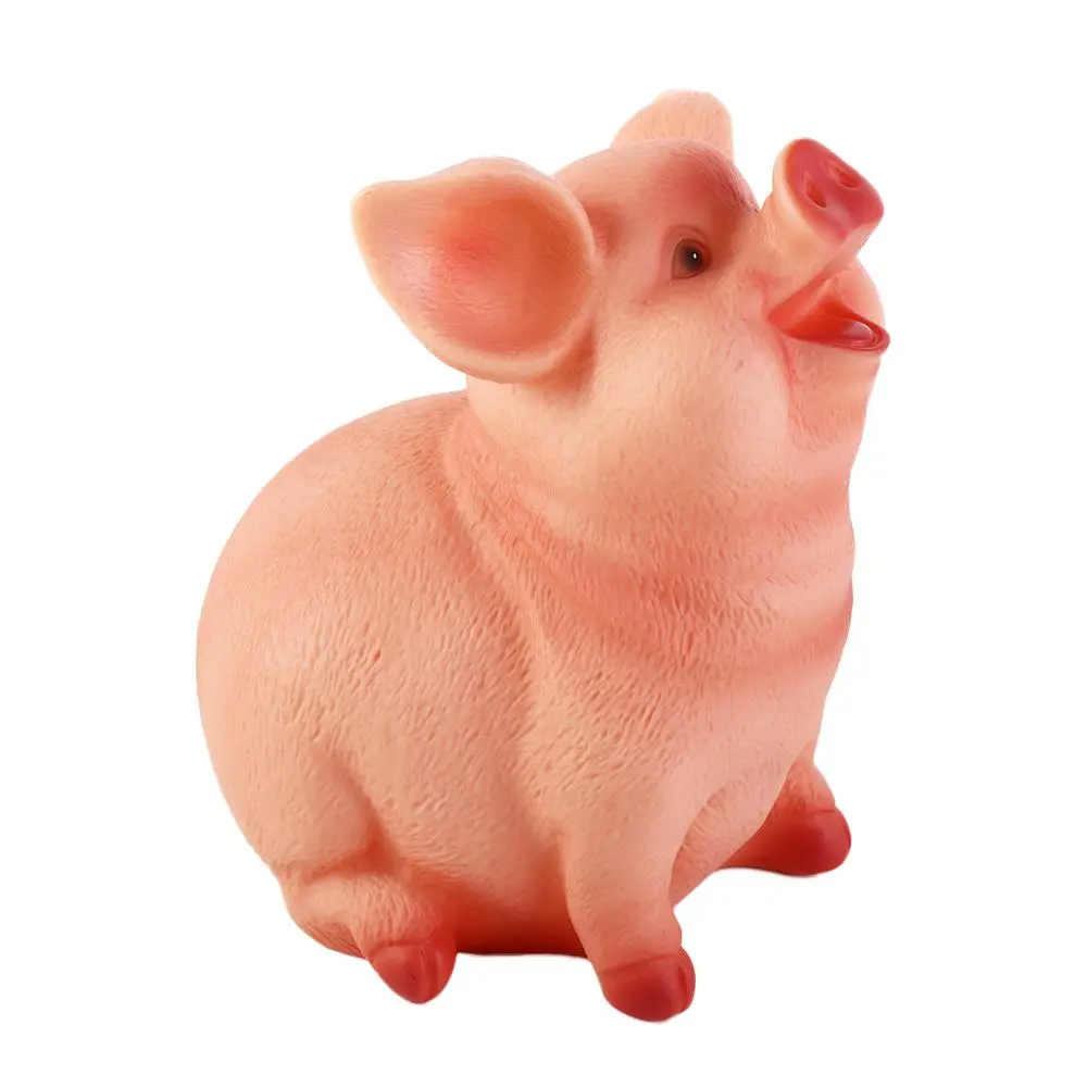 Cute 1Pcs Children Toys Ornament Birthday Gift Pig Shaped Coins Storage Box Pig Statues Money Box Piggy Bank