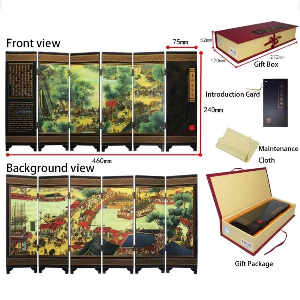 Gifts Featured Handicrafts Abroad Gifts Travel Souvenirs Room Dividers Screen Ornaments Chinese Mural Antique Lacquerware