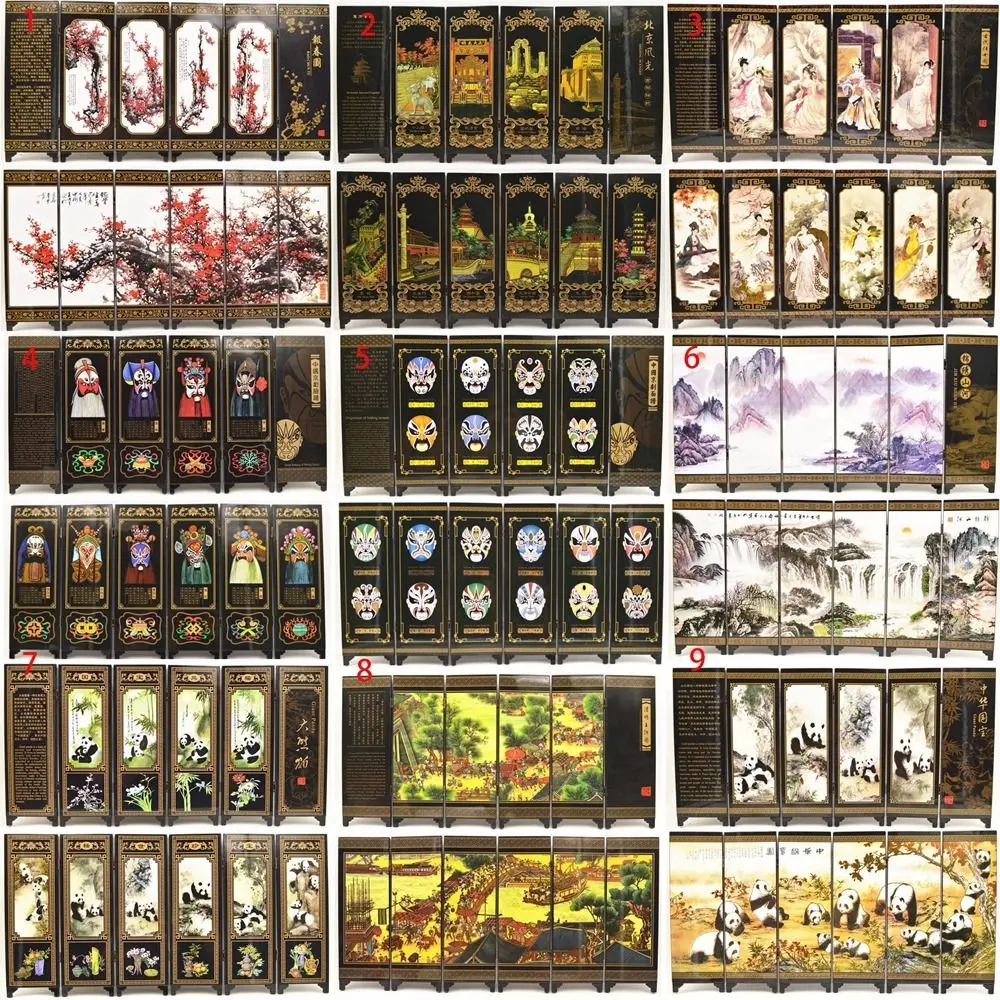 Gifts Featured Handicrafts Abroad Gifts Travel Souvenirs Room Dividers Screen Ornaments Chinese Mural Antique Lacquerware