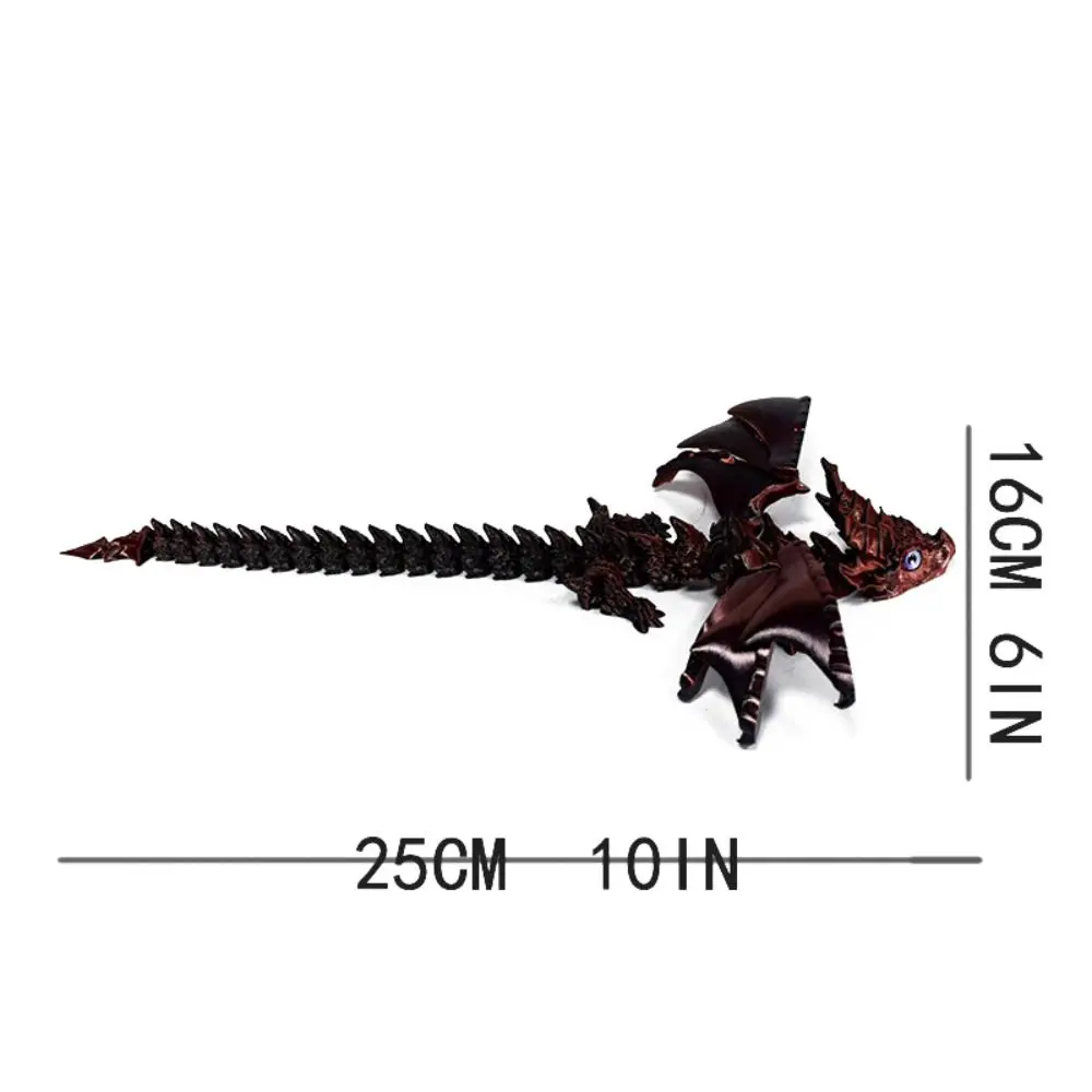 With Wings 3D Printed Flying Dragon Toy Articulated Creative Simulated Dragon Ornament PLA Flexible Western Dragon Model