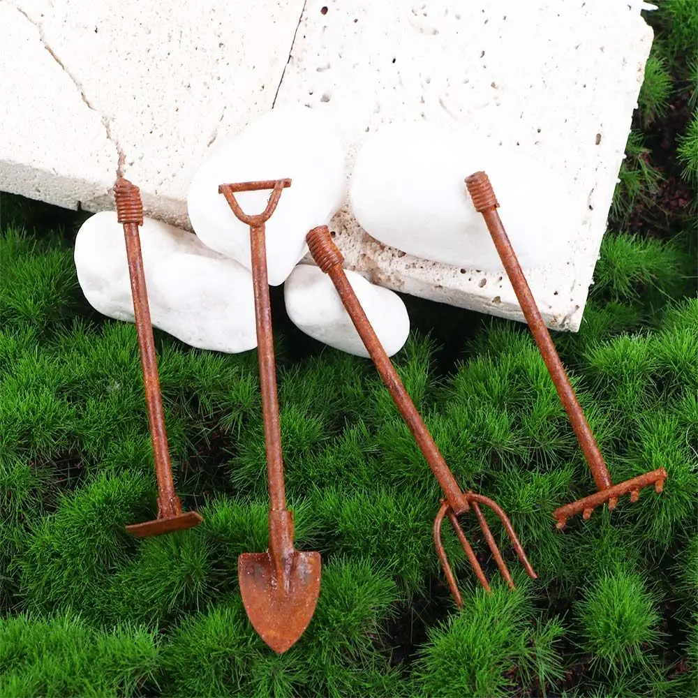 Gnomes Pitchfork Micro Landscape Ornaments Home Decor Toys Farming Tools Fairy Garden Accessories Figurines Dollhouse Miniature
