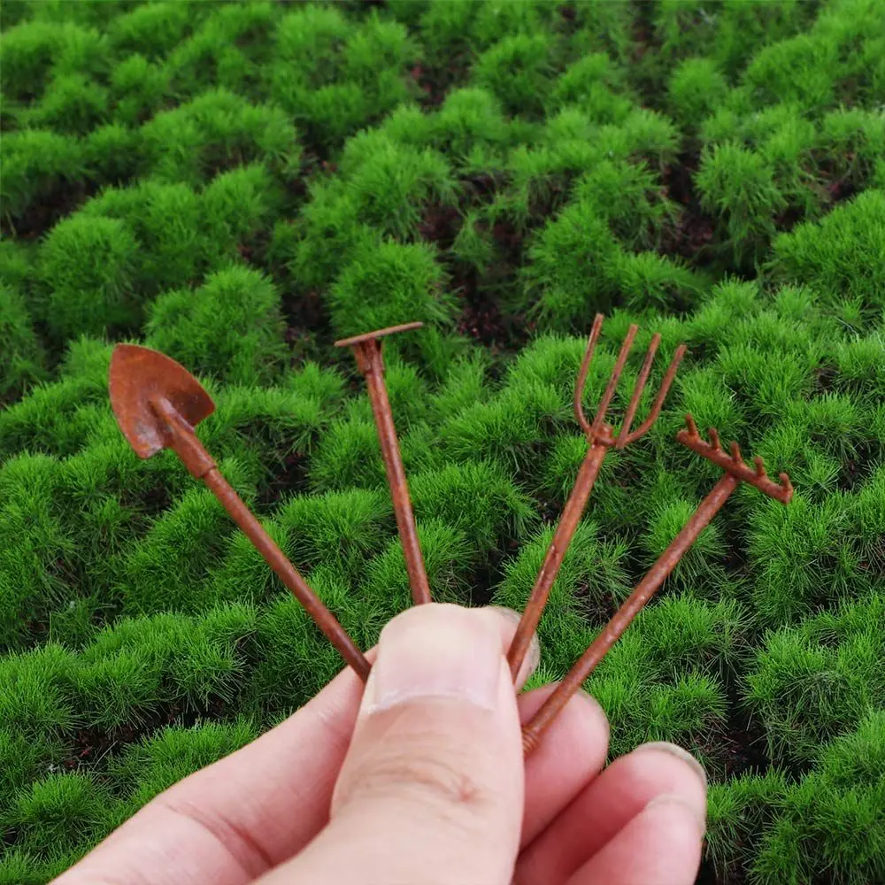 Gnomes Pitchfork Micro Landscape Ornaments Home Decor Toys Farming Tools Fairy Garden Accessories Figurines Dollhouse Miniature