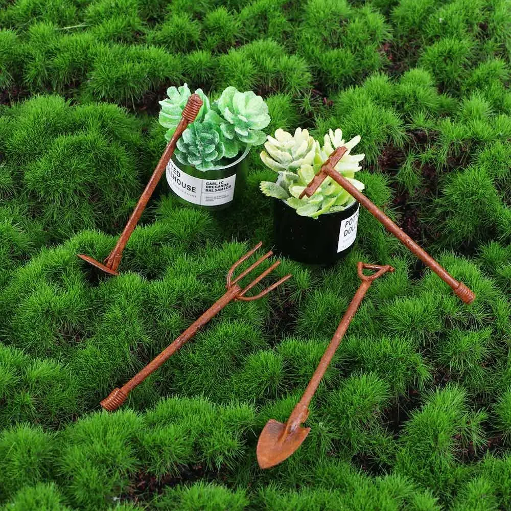 Gnomes Pitchfork Micro Landscape Ornaments Home Decor Toys Farming Tools Fairy Garden Accessories Figurines Dollhouse Miniature