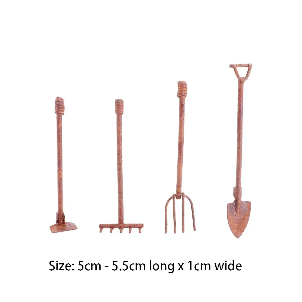 Gnomes Pitchfork Micro Landscape Ornaments Home Decor Toys Farming Tools Fairy Garden Accessories Figurines Dollhouse Miniature